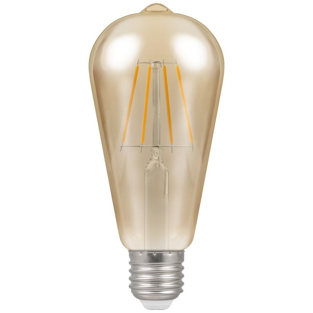 Crompton Lamps 5W LED Filament ST64 Antique Bronze Dimmable E27 2200K Extra Warm White