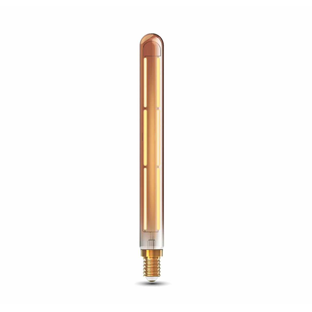 Classic Deco LED 280mm Tubular Line E14 Dimmable Lamp 6W 1800K Extra Warm White, 500lm, Gold Glass, 3yrs Warranty (4LT501J)