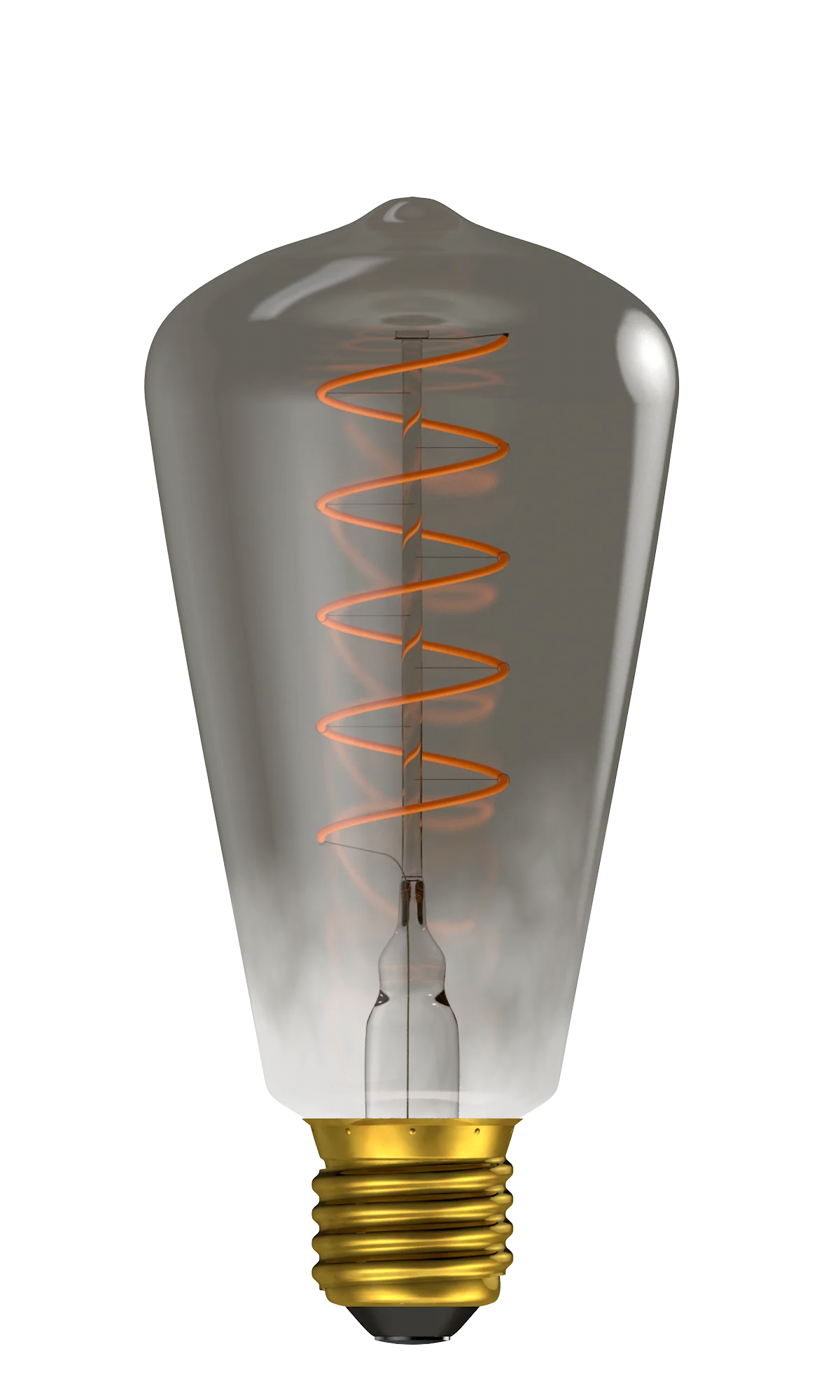 60028 - BELL Lighting LED Soft Coil 4W Vintage Vertical Amber Gunmetal Squirrel Cage Dimmable ES 1800K Lamp
