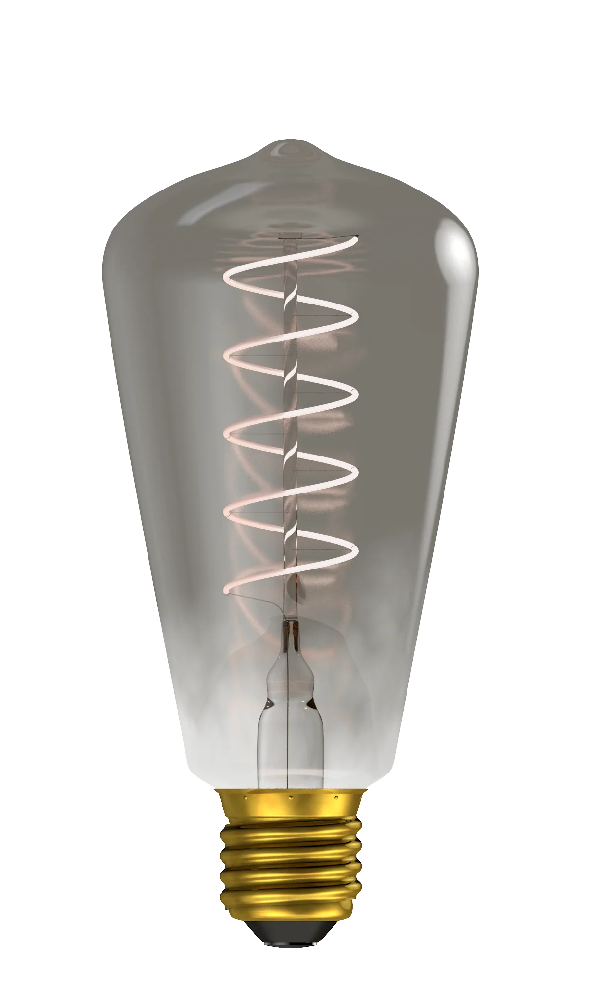 60030 - BELL Lighting LED Soft Coil 4W Vintage Vertical Amber Gunmetal Squirrel Cage Dimmable ES 4000K Lamp
