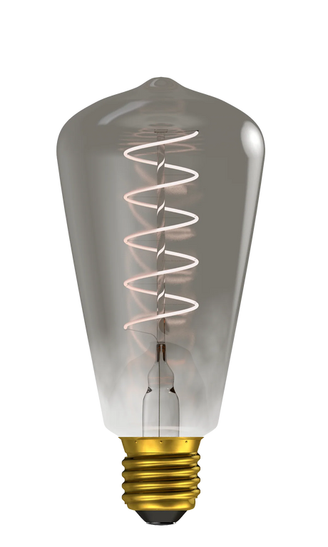 60030 - BELL Lighting LED Soft Coil 4W Vintage Vertical Amber Gunmetal Squirrel Cage Dimmable ES 4000K Lamp