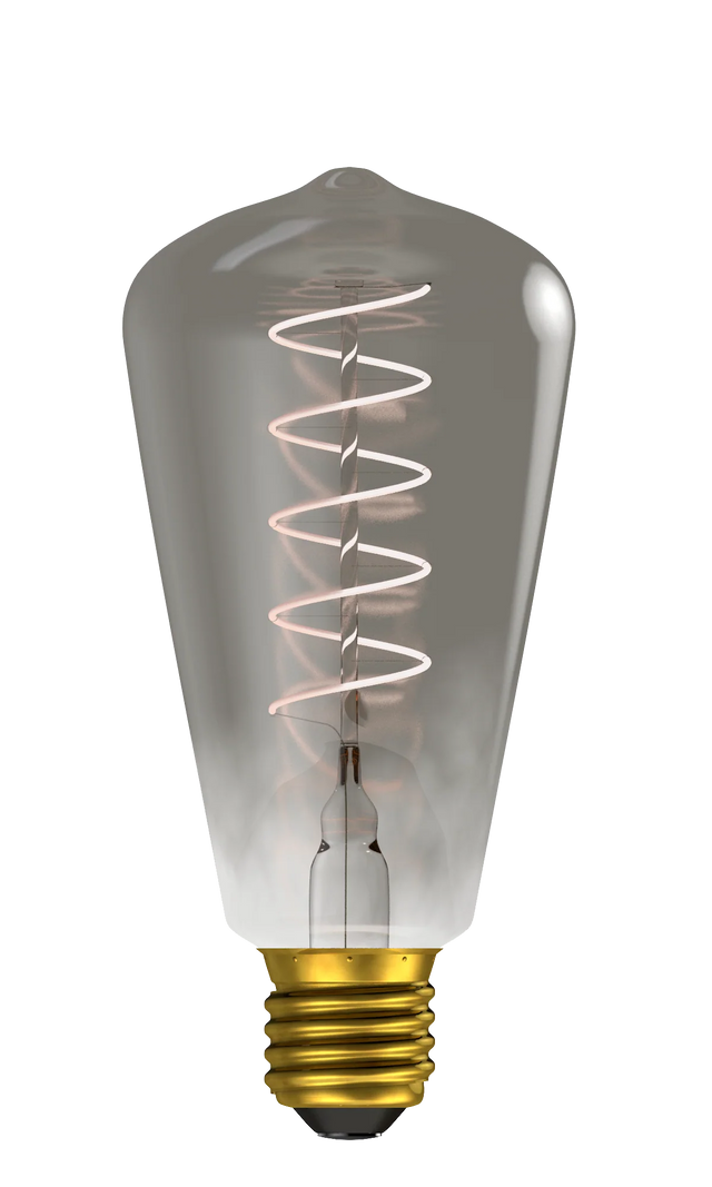 60030 - BELL Lighting LED Soft Coil 4W Vintage Vertical Amber Gunmetal Squirrel Cage Dimmable ES 4000K Lamp