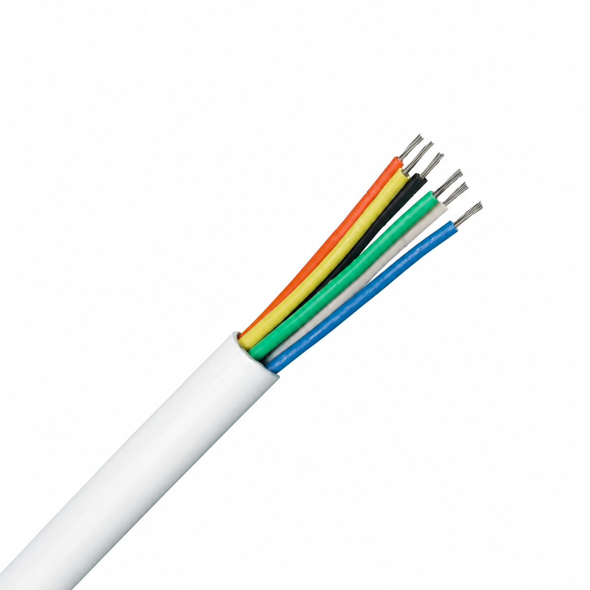 Securi-Flex 6-Core Alarm Cable White 100M