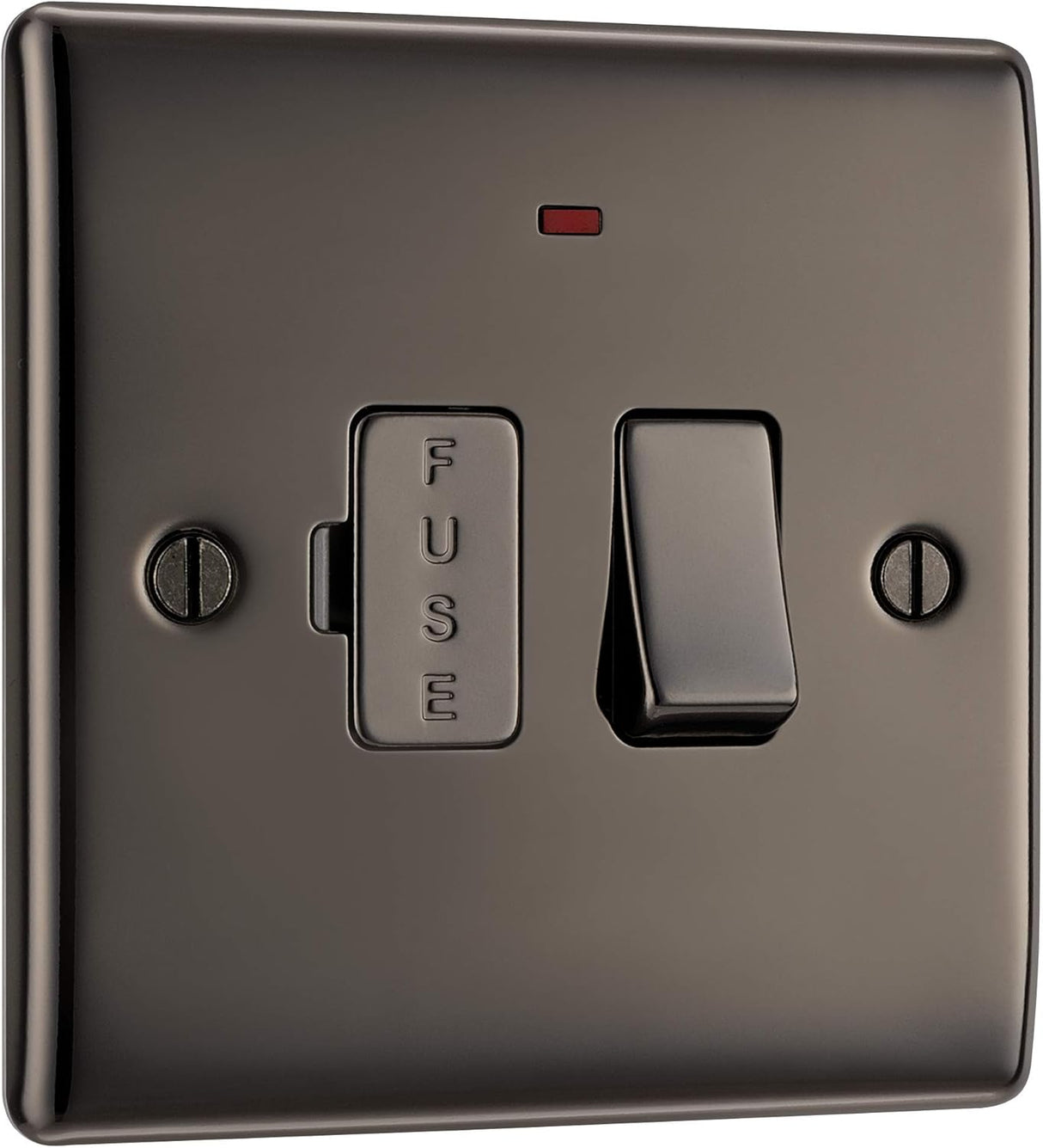 BG NBN52-01 Nexus Metal Black Nickel, 13A Switched Fused Connection Unit with LED Indicator