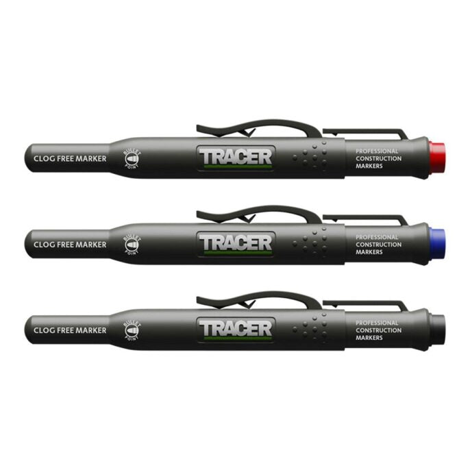 Tracer Clog Free Marker Pen Kit with Site Holsters, 3 Pack - ACF-MK3
