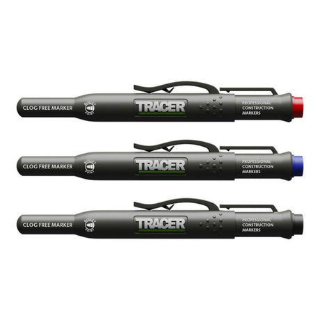 Tracer Clog Free Marker Pen Kit with Site Holsters, 3 Pack - ACF-MK3