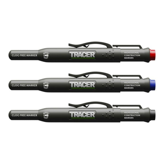 Tracer Clog Free Marker Pen Kit with Site Holsters, 3 Pack - ACF-MK3