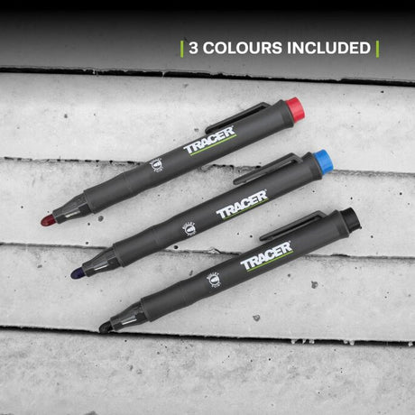 Tracer Clog Free Marker Pen Kit with Site Holsters, 3 Pack - ACF-MK3