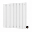 Ecostrad Adesso TriQ 800W WiFi Horizontal Designer Electric Radiator – White – AD-3Q-HW8
