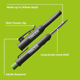 Tracer Deep Hole Construction Pencil Marker & Six Replacement Leads with Site Holsters - AMK1