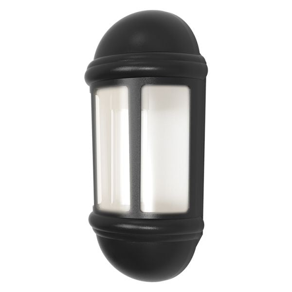 Ansell ALHLLED/PC/BL Latina Black Polycarbonate LED Half Lantern  Photocell