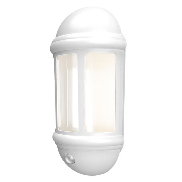 Ansell ALHLLED/PIR/WH Latina White Polycarbonate LED Half Lantern PIR