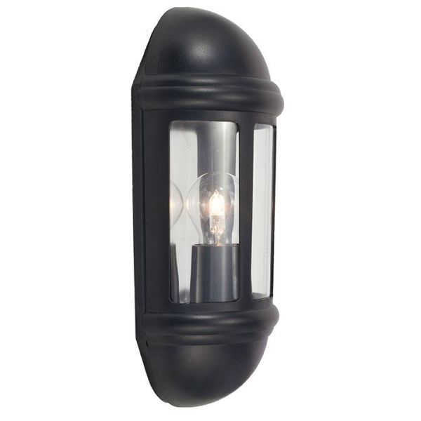 Ansell ALHL/BL Latina Black Polycarbonate E27 Half Lantern