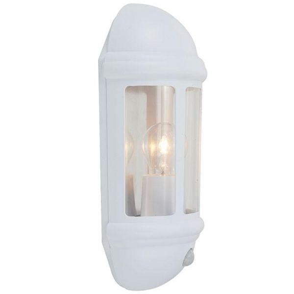 Ansell ALHL/PIR/WH Latina White Polycarbonate E27 Half Lantern PIR