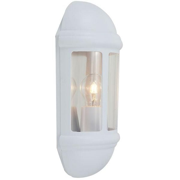 Ansell ALHL/WH Latina White Polycarbonate E27 Half Lantern