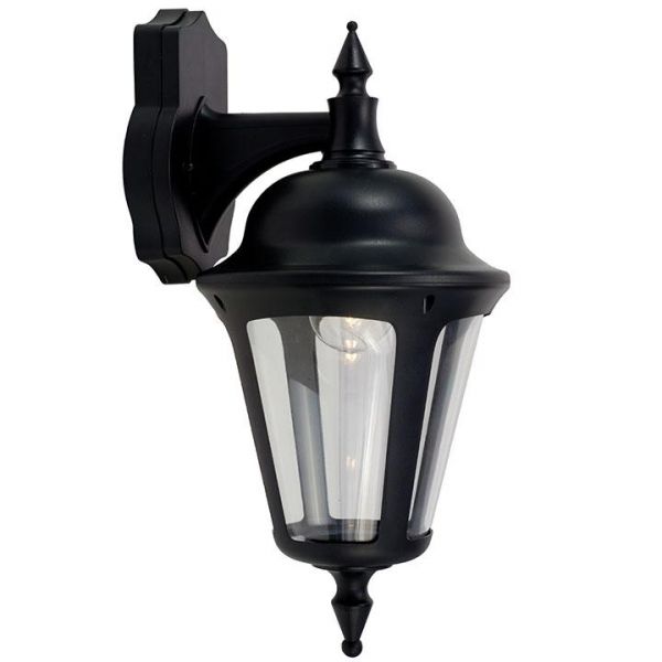 Ansell ALWL/BL Latina Black Polycarbonate E27 Wall Lantern