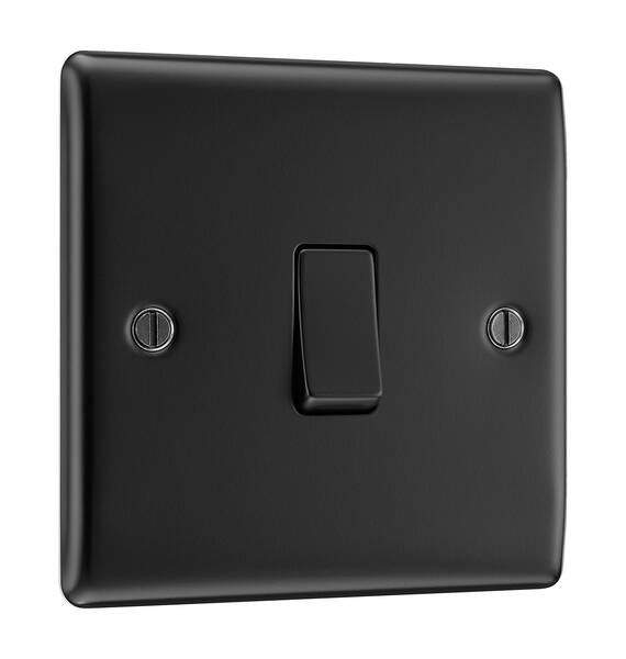 BG NFB13-01 Nexus Metal Matt Black, 20A 16AX Intermediate Switch