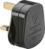 13A Plug Top with 13A fuse - Black