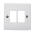 2 Gang GridPro White Frontplate - CMA20402