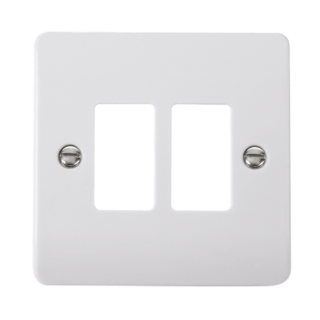 2 Gang GridPro White Frontplate - CMA20402