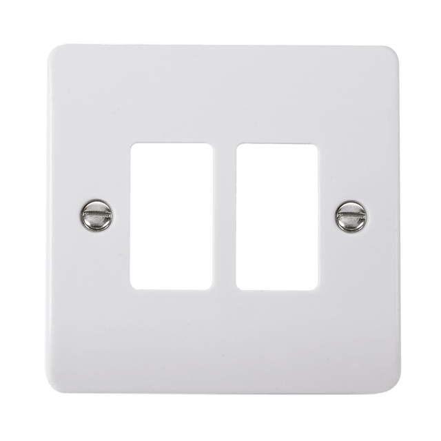 2 Gang GridPro White Frontplate - CMA20402