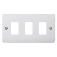 3 Gang GridPro White Frontplate - CMA20403