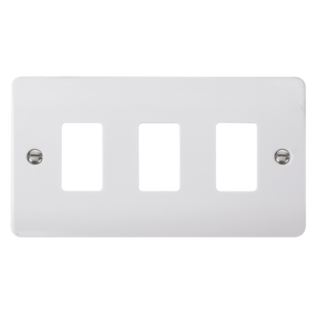 3 Gang GridPro White Frontplate - CMA20403