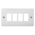 4 Gang GridPro White Frontplate - CMA20404
