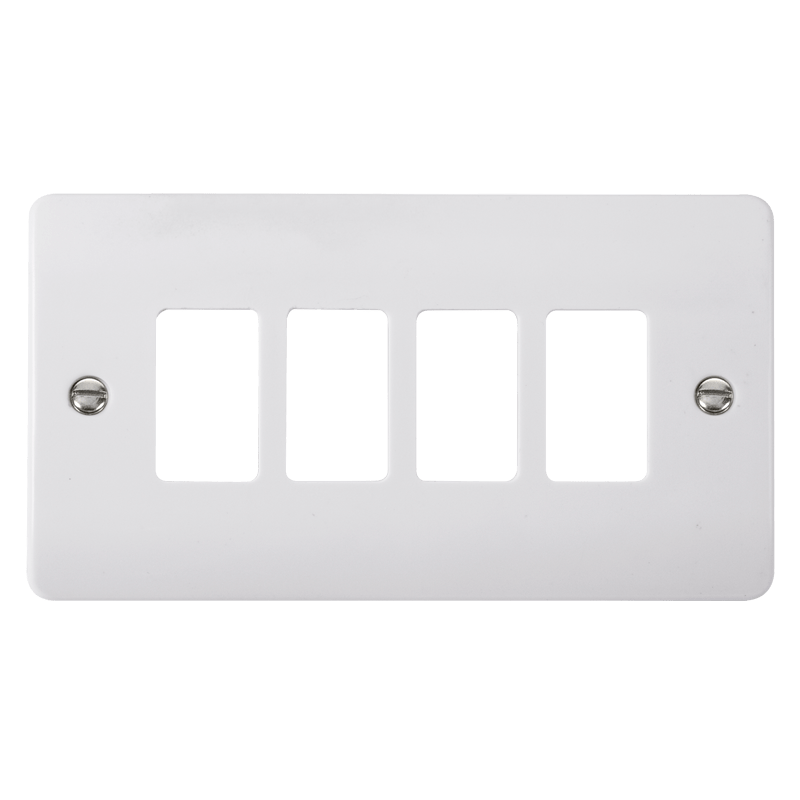 4 Gang GridPro White Frontplate - CMA20404