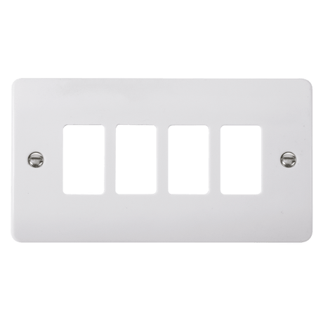 4 Gang GridPro White Frontplate - CMA20404
