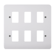 6 Gang GridPro White Frontplate - CMA20506