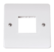 2 Gang MiniGrid White Frontplate - CMA402