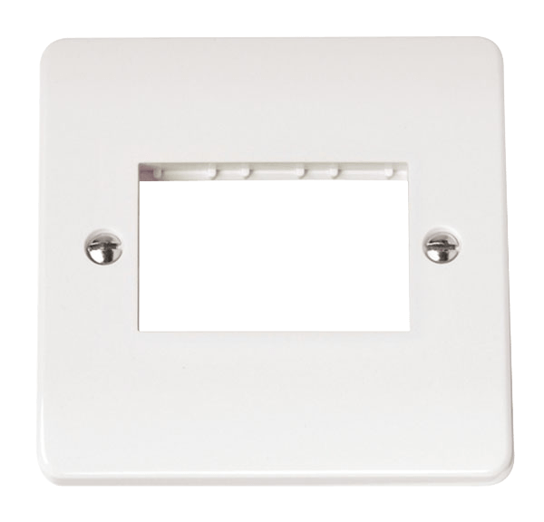 3 Gang MiniGrid White Frontplate - CMA403