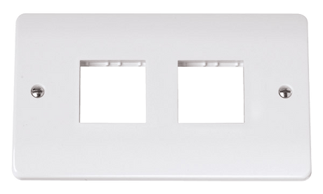 4 Gang MiniGrid White Frontplate - CMA404