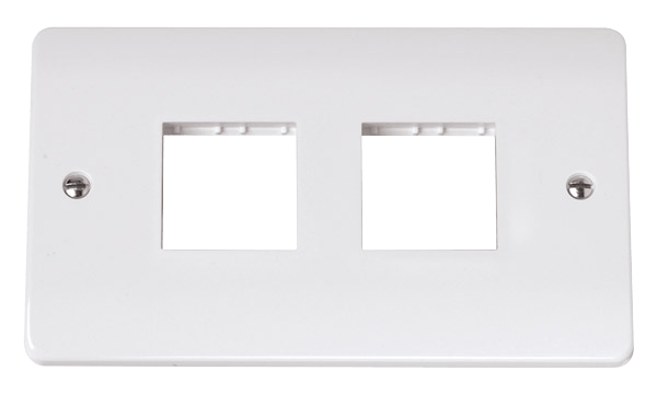 4 Gang MiniGrid White Frontplate - CMA404