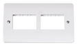 6 Gang MiniGrid White Frontplate - CMA406