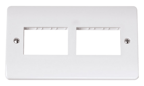 6 Gang MiniGrid White Frontplate - CMA406