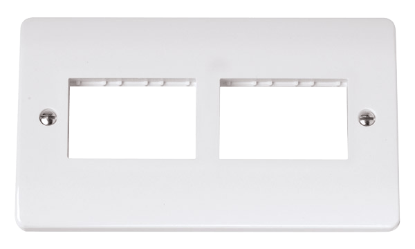 6 Gang MiniGrid White Frontplate - CMA406