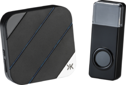 Knightsbridge DC012 Black Wireless Plug-In Door Chime