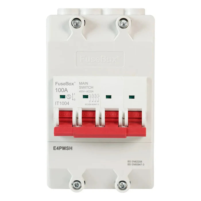 Fusebox E4PMSH 100A TP&N Electricity Meter Isolator Switch