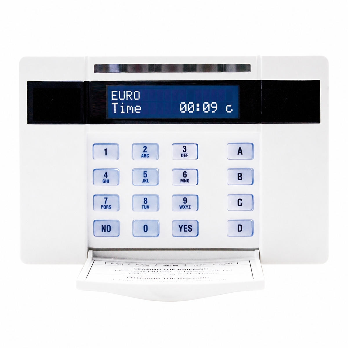 Pyronix EURO Contemporary Mini LCD Alarm Keypad with Proximity Reader, White – EUR-068