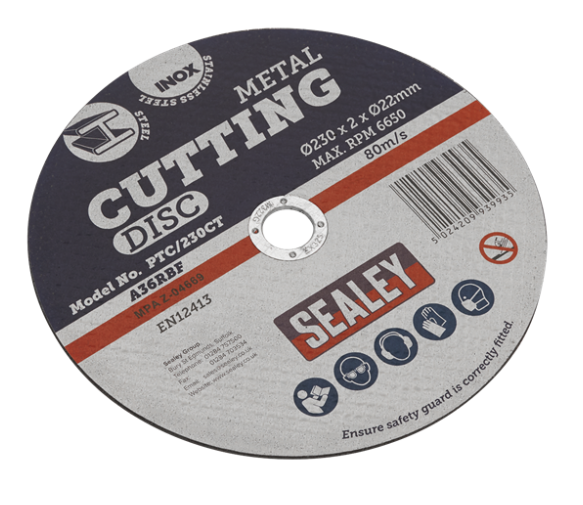 Sealey Ø230 x 2mm Cutting Disc Ø22mm Bore