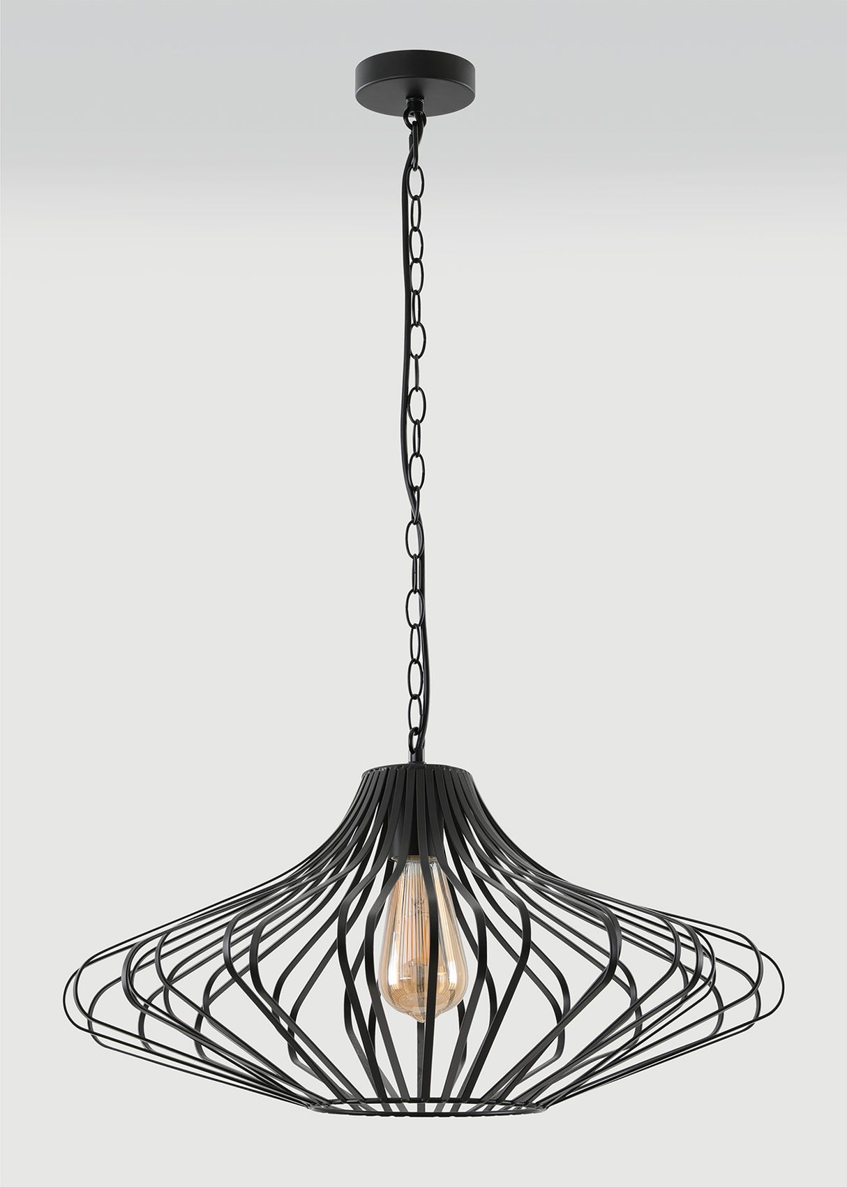 Kay Pendant, 1 x E27, Matt Black
