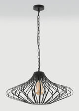 Kay Pendant, 1 x E27, Matt Black
