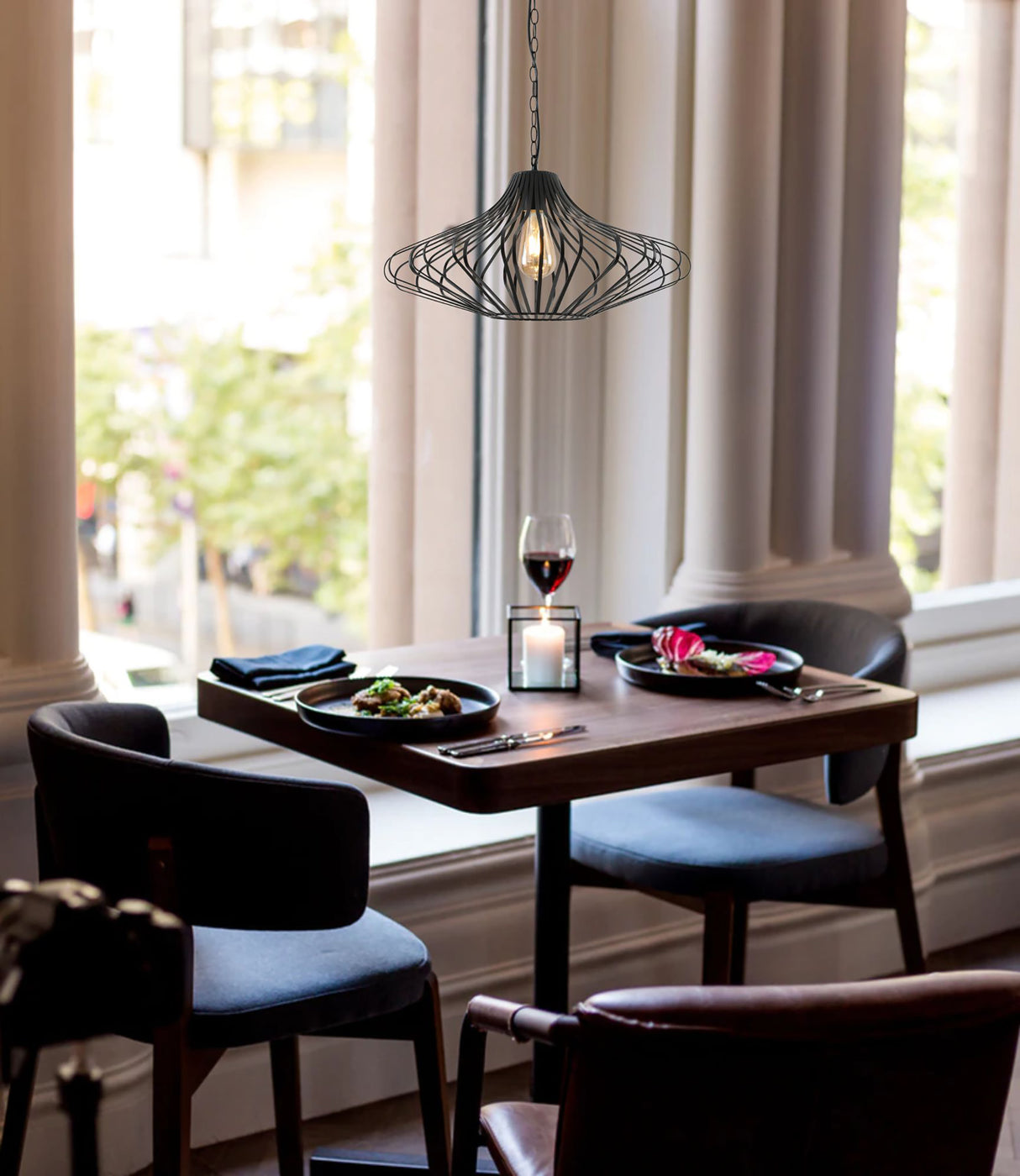 Kay Pendant, 1 x E27, Matt Black