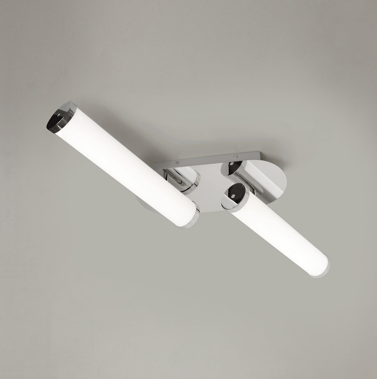 Wallace Ceiling Lamp, 2 x 9W LED, 4000K, 1153lm, IP44, Polished Chrome, 3yrs Warranty