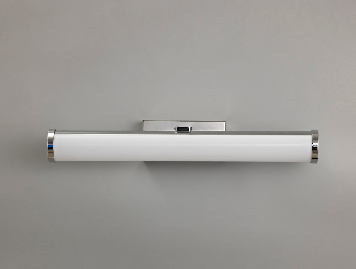 Wallace Wall Lamp Over Mirror, 1 x 12W LED, 4000K, 795lm, IP44, Polished Chrome, 3yrs Warranty