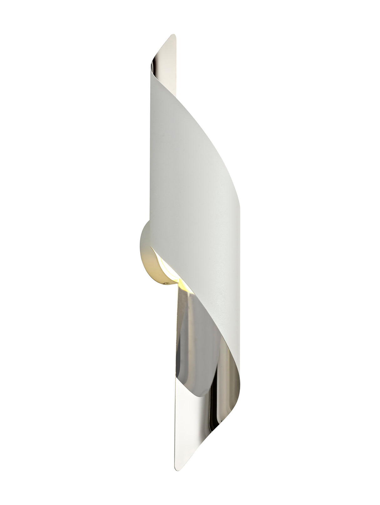 Kachosa Wall Lamp Large, 1 x 8W LED, 3000K, 640lm, White/Polished Chrome, 3yrs Warranty