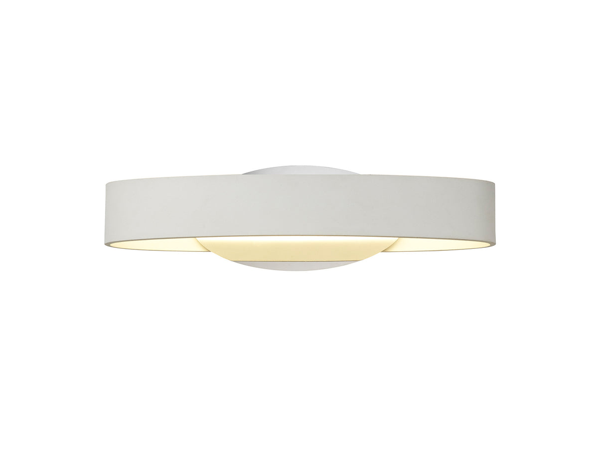 Bracewell Wall Lamp, 1 x 6W LED, 3000K, 480lm, White/Polished Chrome, 3yrs Warranty