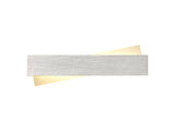 Elsdon Wall Lamp, 1 x 8W LED, 3000K, 640lm, Brushed Aluminium/Frosted White, 3yrs Warranty